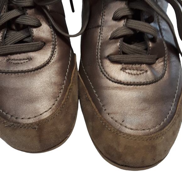 Vionic Womens Sz 6  Brown Suede Orthaheel Technololgy Grunge Low Top Sneakers - Picture 5 of 11